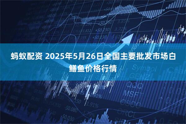 螞蟻配資 2025年5月26日全國主要批發市場白鱔魚價格行情