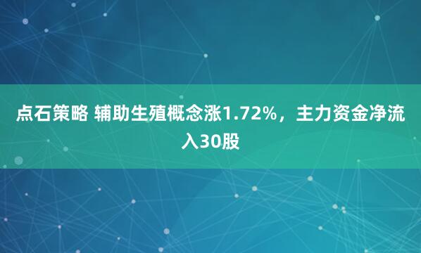 點石策略 輔助生殖概念漲1.72%,主力資金凈流入30股